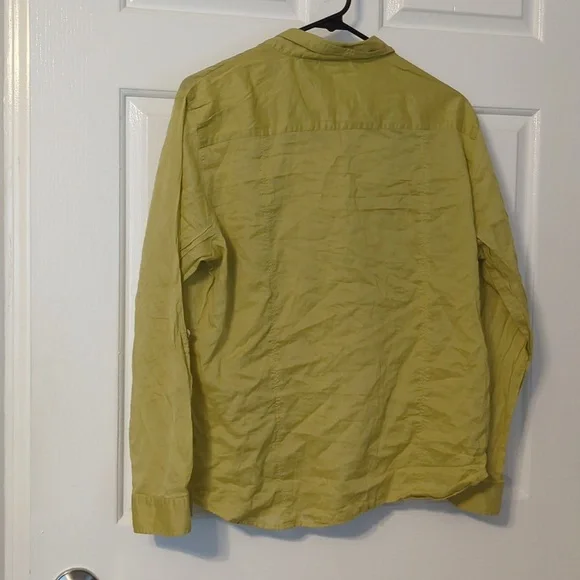 Chico's woman's button down size 2 army green - Picture 4 of 5